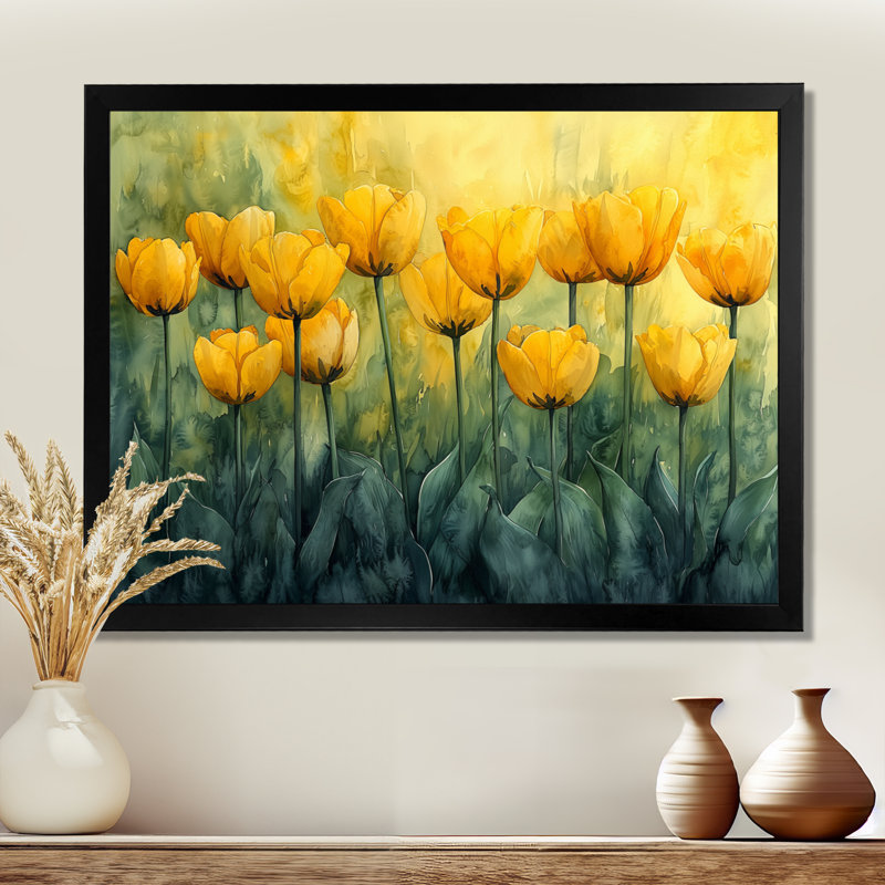 Lundell - Art mural floral, Reproduction encadrée d'une seule photo, Noir, noir, noir, noir, H 12 po x l 20 po