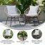 Chaise de patio moderne avec coussins Harleysville-1973885482