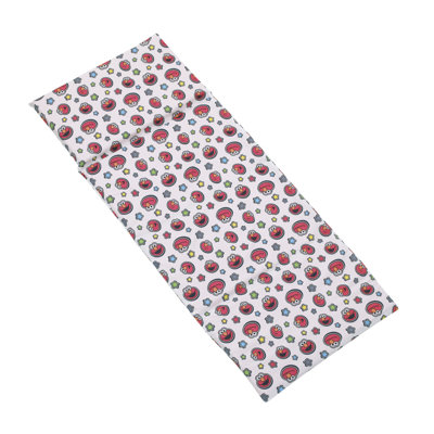 Sesame Street Elmo, Red, Blue, Yellow, Green And White With Stars Super Soft Preschool Nap Pad Sheet