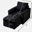 Chaise longue classique en velours côtelé, canapé confortable, fauteuil d'appoint rembourré avec repose-pieds pour le salon - noir-679838199