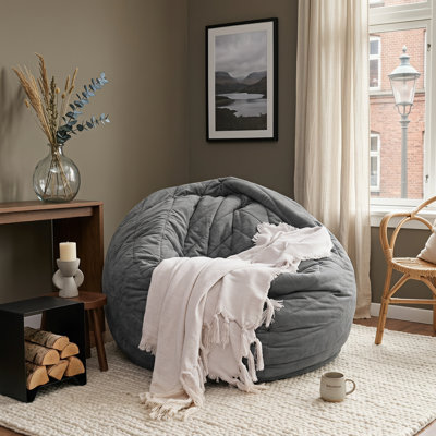 Fauteuil à billes surdimensionné gris