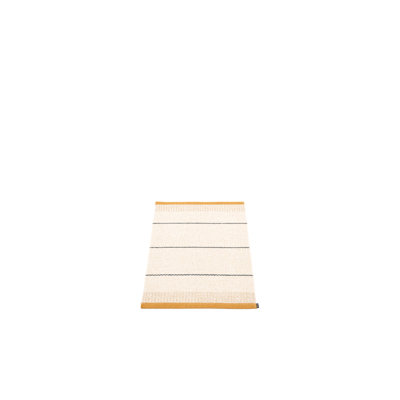 Striped Area Rug in Ochre/Pink