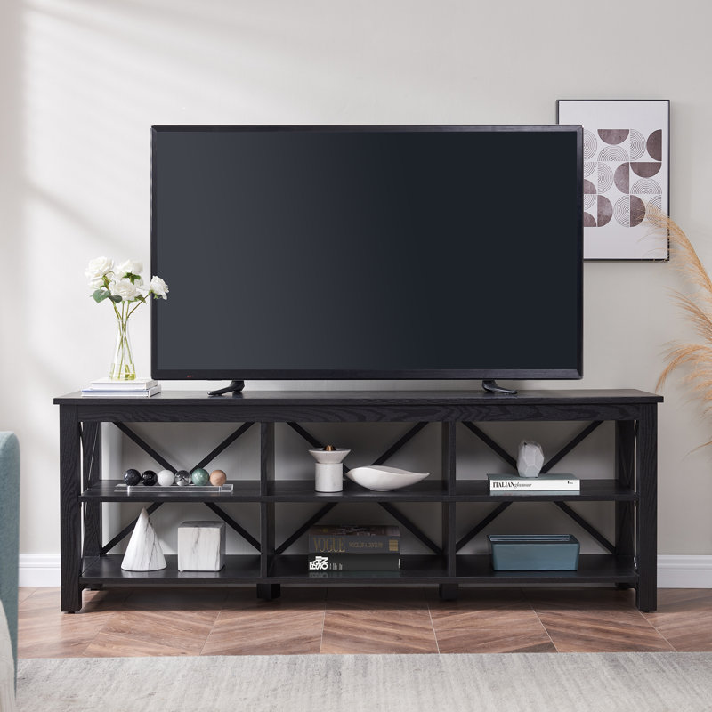 Unfinished TV Stand for TVs up to 75", Black
