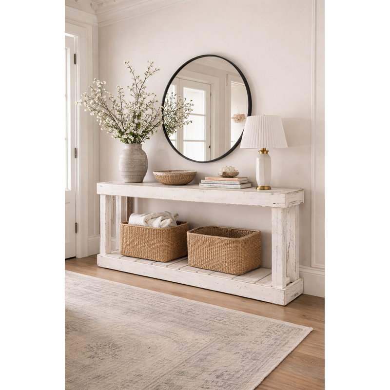 Merkle 60'' Solid Wood Console Table, White