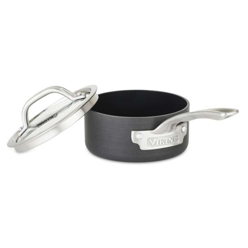 Viking Hard Anodized Nonstick Saucepan with Lid, 1 qt.