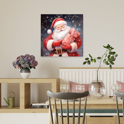 Illustration contemporaine de père Noël avec père Noël, art contemporain