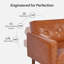 Canapé-lit futon convertible Besharat, canapé-lit en simili-cuir pour le salon-1689789041