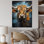 «Liquide Fusion Cow Portrait I», reproduction sur toile