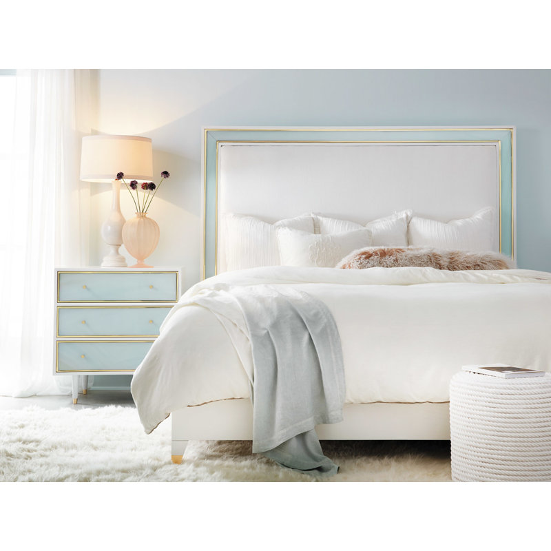 Seaglass Upholstered Platform Bed, Queen