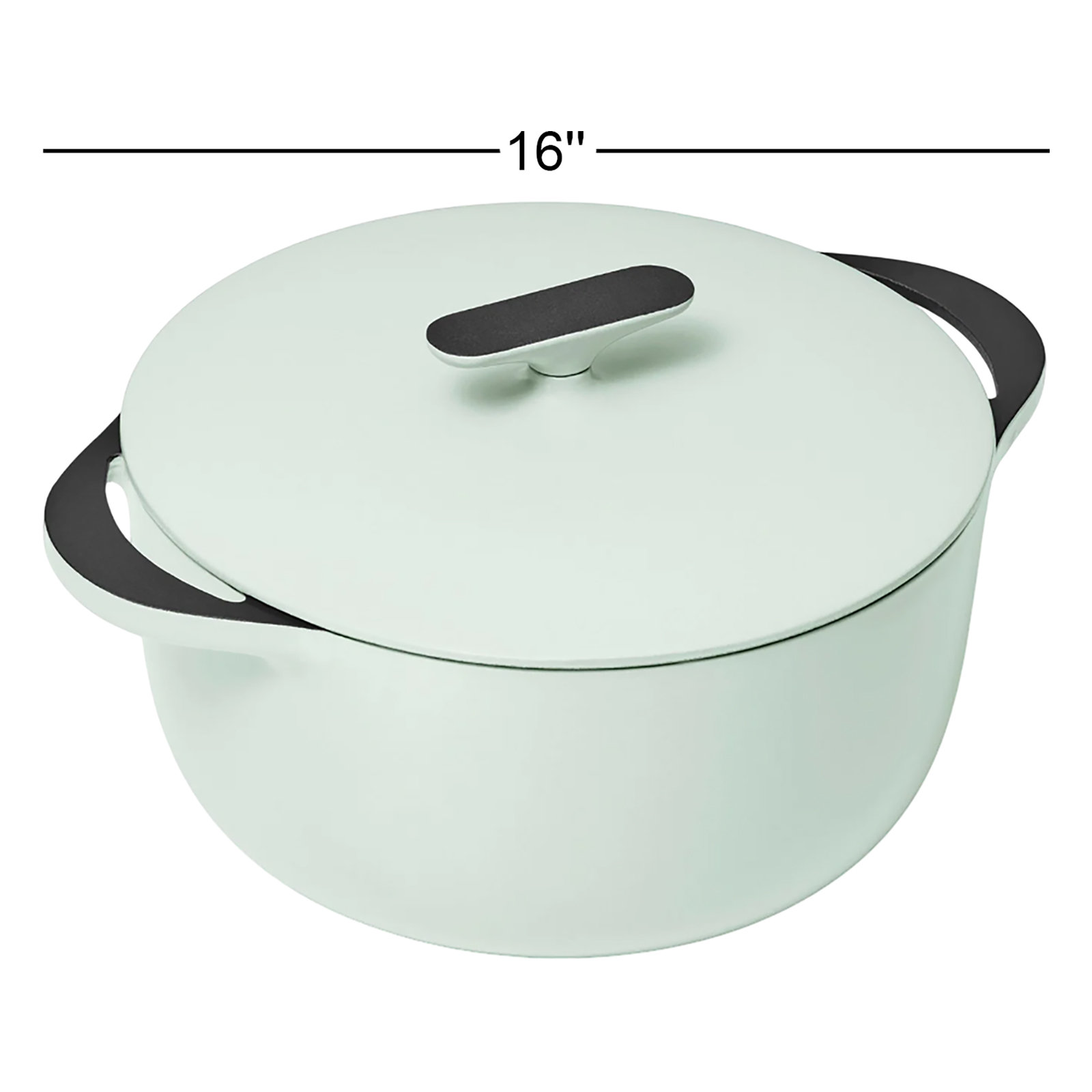 Caraway 6.5Qt Enameled Cast Iron Dutch Oven W/ Flat Lid, Light Mist