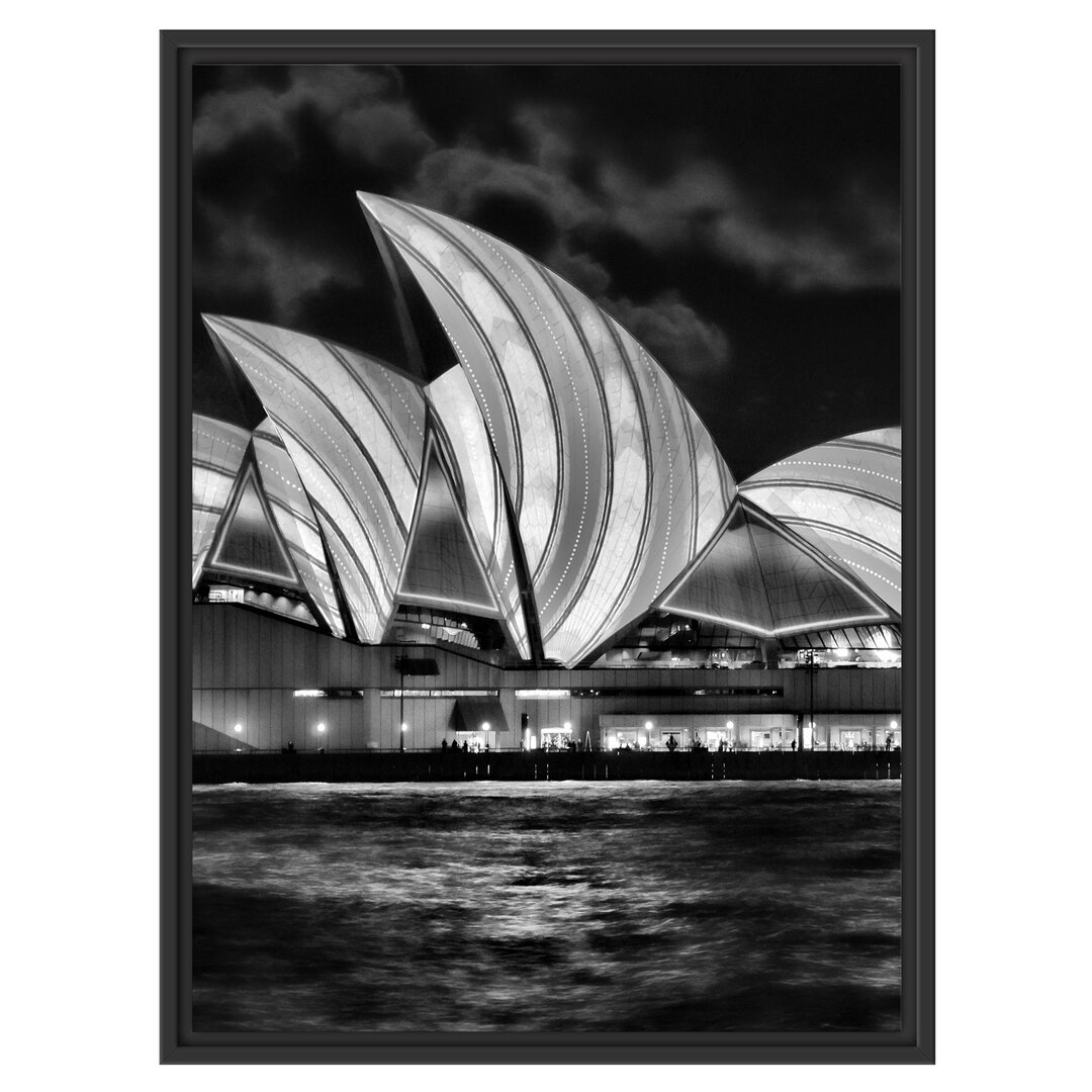 Gerahmtes Wandbild Sydney Opera House Streifen