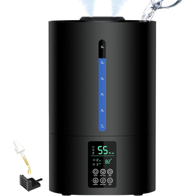 CG INTERNATIONAL TRADING 1.59 Gallons Cool Mist Ultrasonic Tabletop Humidifier with Adjustable Humidistat for 500 Cubic Feet