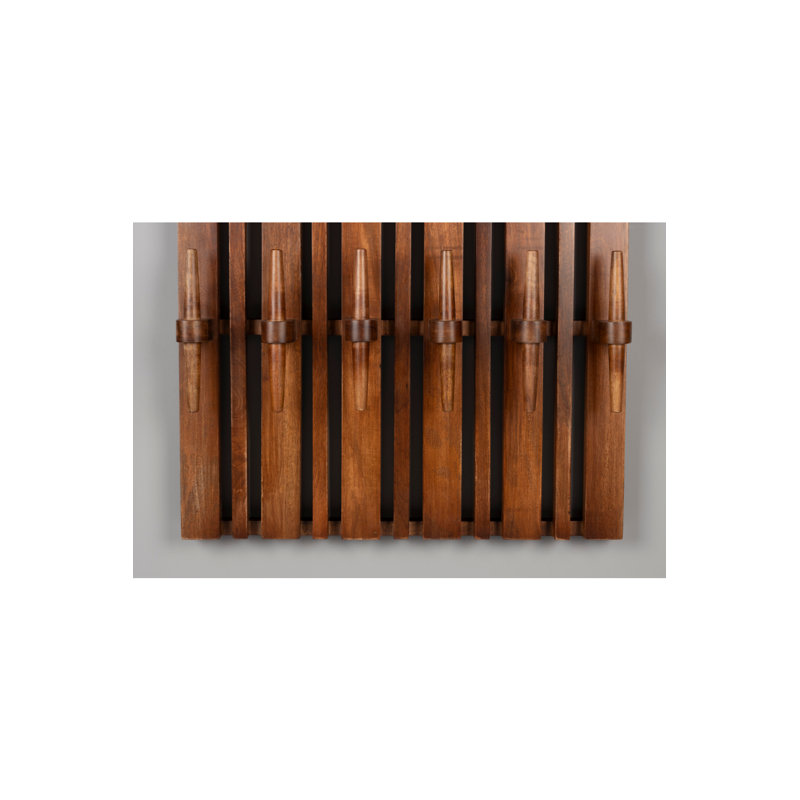 Coat Rack 12 - Hook Coat Rack, Brown