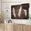 " Woodgrain White Feathers Canvas Print "