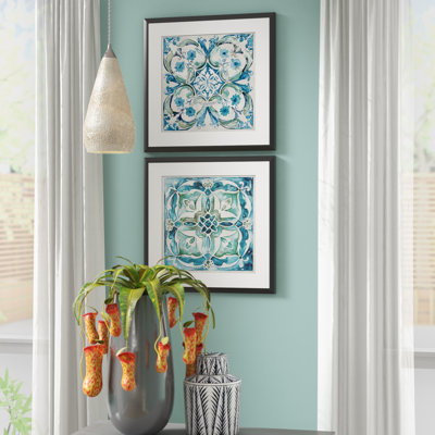 " Caribbean Tile " 2 - Pieces