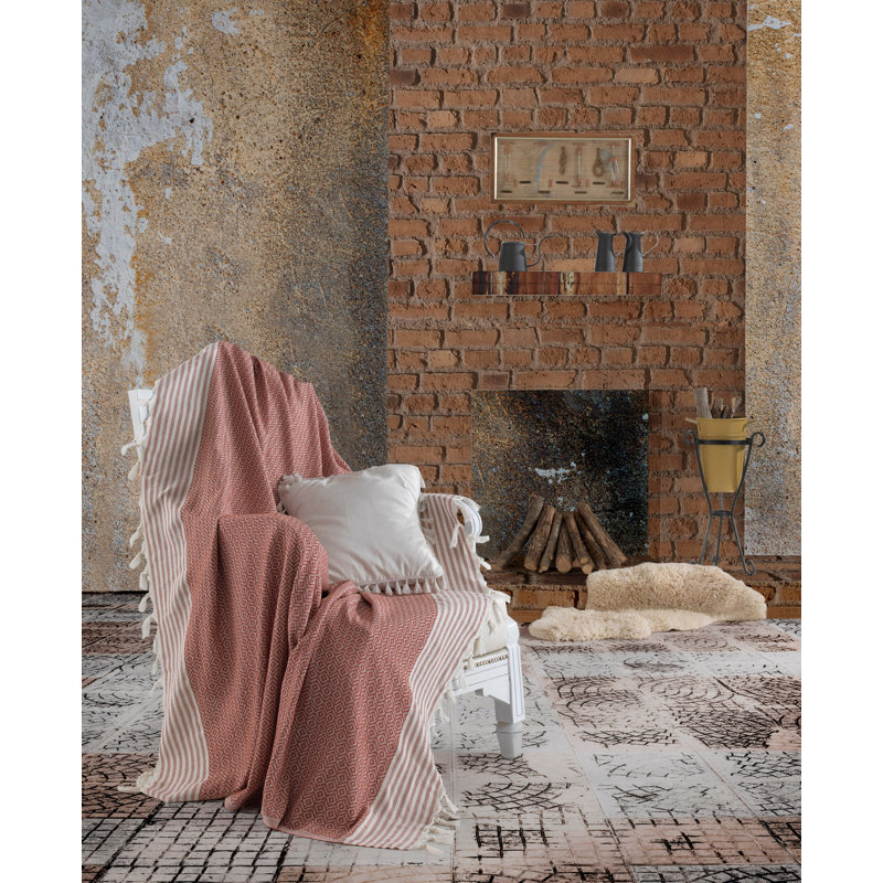 Jeté en coton Soundview, Rouge
