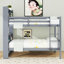 Lit superposé simple en bois avec tablettes-976318943
