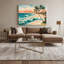 Art mural sur toile beige avec villes de Cancun-1870889544