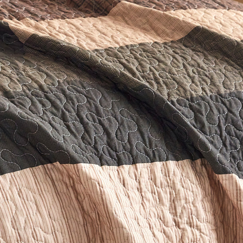 Ensemble de courtepointe 3 pièces Rustic Lodge, King Quilt + 2 Standard Shams