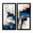 Abstract Geode Gold And Blue Marble Shape - Abstract Marble Wall Decor, Blue Abstract Framed Wall Art 2 Piece-1744305184-1744305185-1744305198