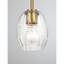 Luminaire suspendu à chaîne simple Vista avec verre transparent - laiton satiné Vista