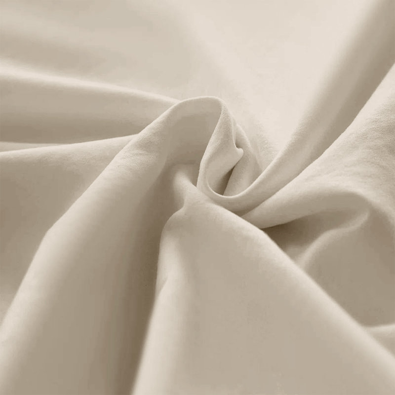 Macklan Microfibre Brushed Pillowcase - Set of 2, Beige