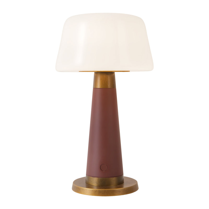 Clemence 11-in Red dimmable LED Table Lamp, Red