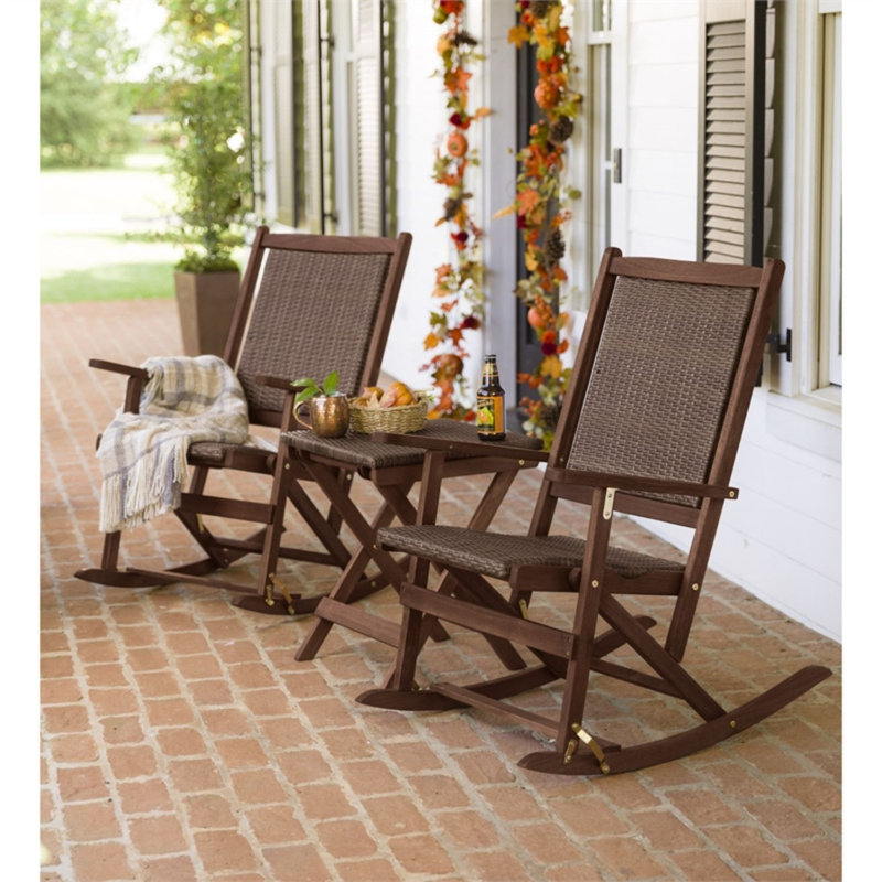 Chaise berçante pour l'extérieur, Brun