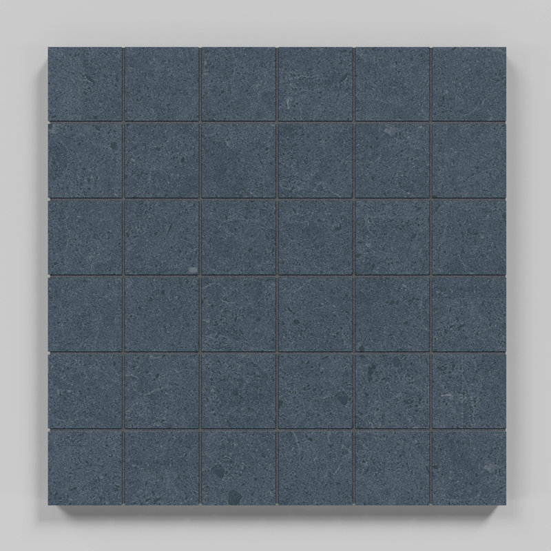 Artistic Freedom 2"X2" Porcelain Stone Look Tile Grid Mosaic Sheet, Midnight