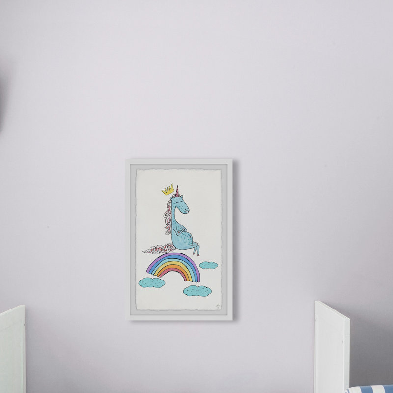 «Crawley Unicorn Rainbow», reproduction encadrée, H 12 po x l 8 po