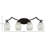 Zilo 4 Light Bath Bar Shown In Graphite Finish With 5" Black Fusion Glass-32415710-32415708