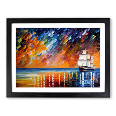 Ship on the Horizon - Framed Print