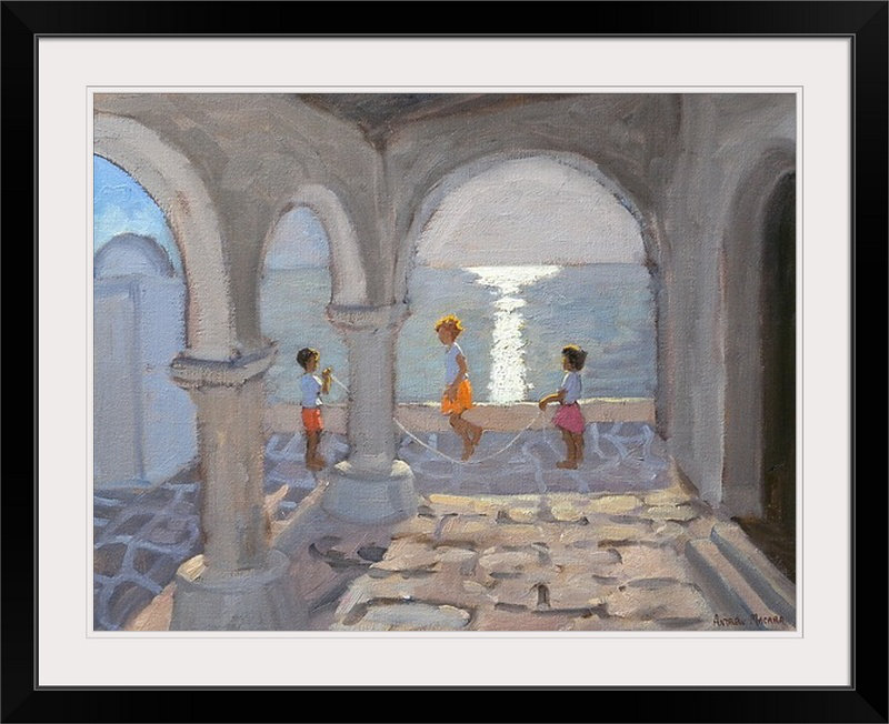 Reproduction d'art Mayle, H 26 po x l 32 po x P 1 po, Cadre noir