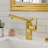 Swivel Spout Vessel Bathroom Faucet Single Hole Deck Mount With Single Lever Handle And Round Base-118823330