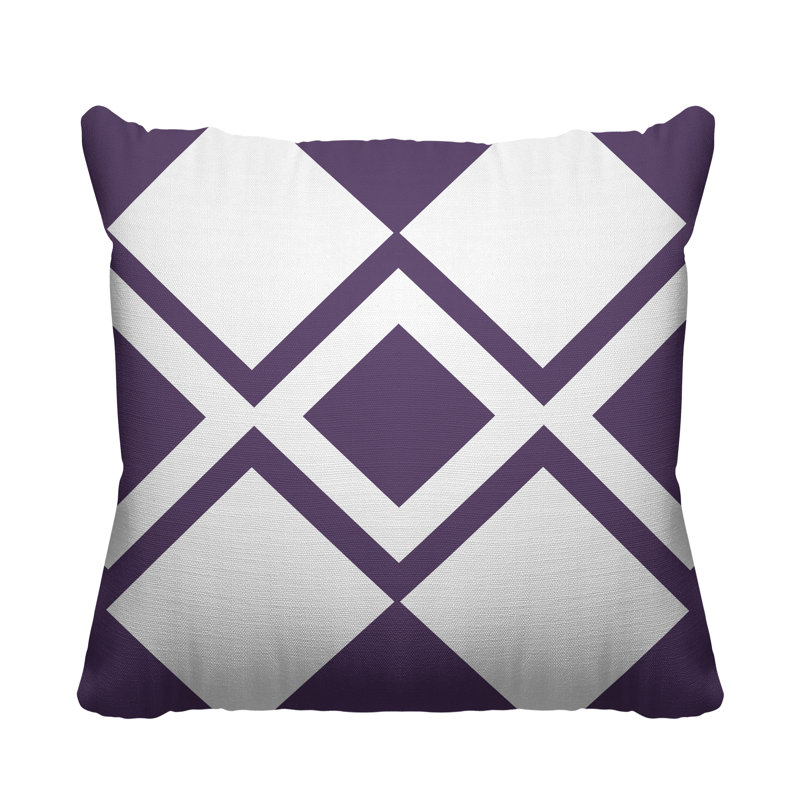 Coussin décoratif intérieur / extérieur Halsey Loop, L 15 po x H 15 po, Mauve