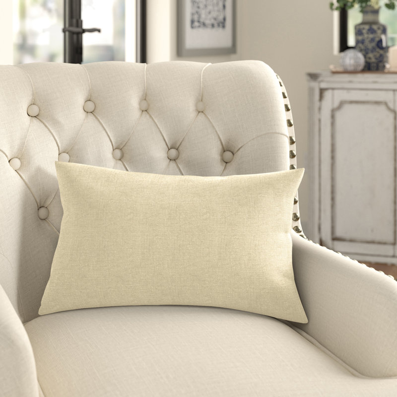 Coussin décoratif en lin Tuscany, Crème