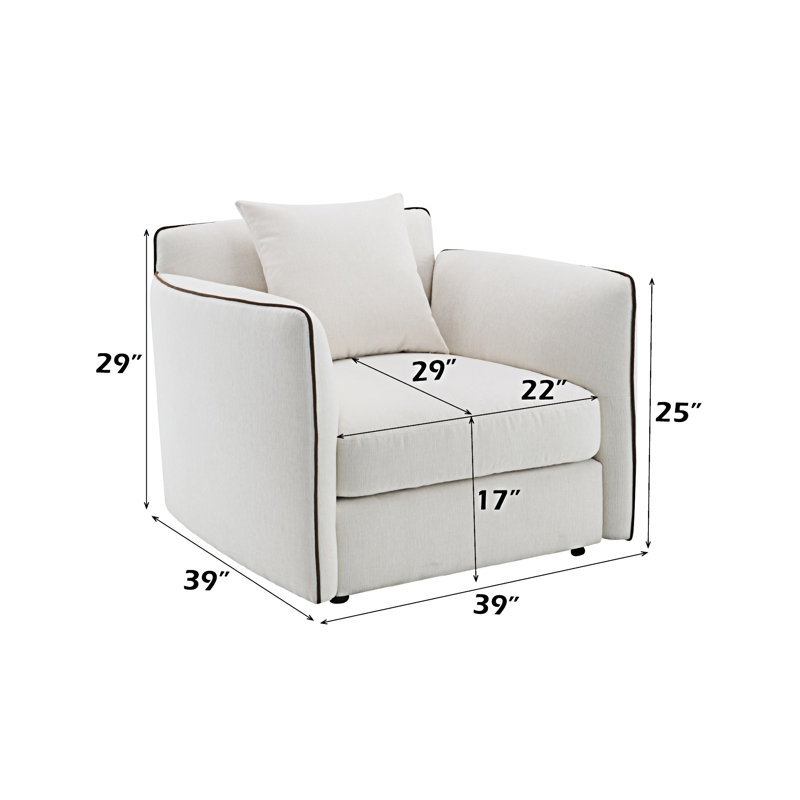 Chaise Yolanda en chenille avec coussin (chaise incluse seulement)