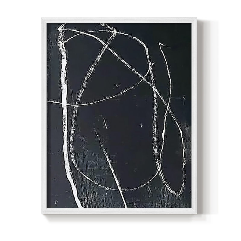 "ABSTRACT Series DCXIX" par J Paul, Blanc / Blanc, H 21 po x l 17 po