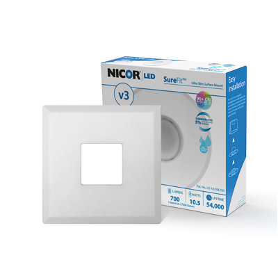 DLFv3 Square 5'' Dimmable LED Canless Recessed Lighting Kit