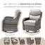 Ensemble de conversation de chaises berçantes pivotantes multiples pour l'extérieur avec table de foyer en osier-275966663-275966712
