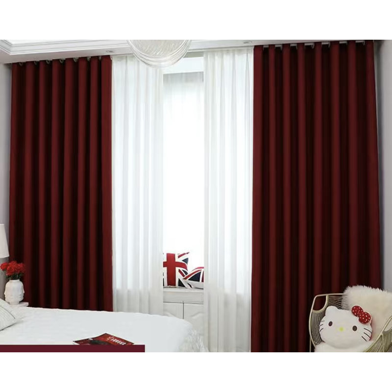 Rideau occultant en polyester, Bourgogne, L 52 po x L 102 po