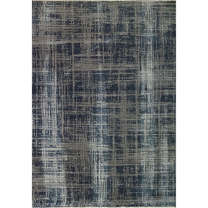 Unique Abstract Indoor Rug, Rectangle 4' x 5'5"