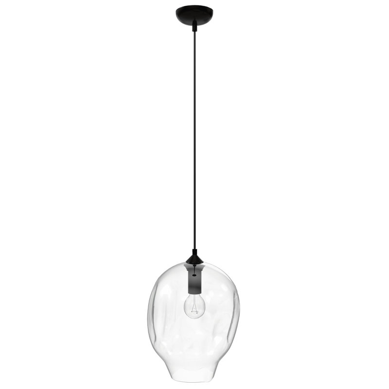 Luminaire suspendu sphère 1 lumière Elmingham, H 171 po x l 9,8 po