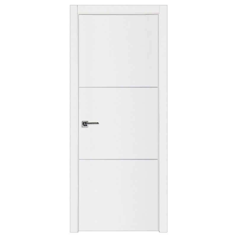 Glam G-Pro 006 Porte intérieure stratifiée blanc doux pré-suspendue 28 po x 80 po à gauche pivotante, 28 po x 80 po, Gauche