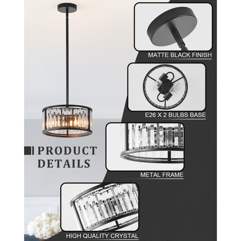 Mini-luminaire suspendu industriel en verre transparent Anoceto