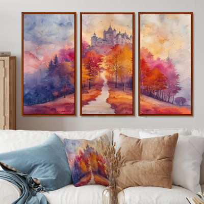 Autumn Chateau In France I - Chateaus Wall Decor Set