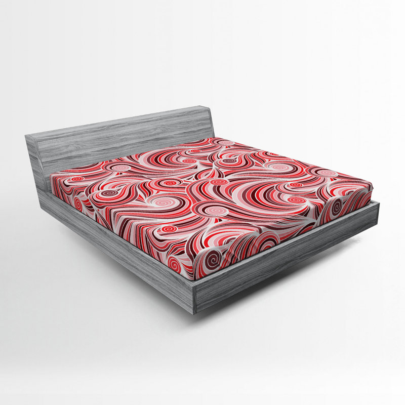 Microfiber Abstract Fitted Sheet, Full Fitted Sheet