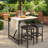 Arquan Polyethylene (PE) Wicker Outdoor Stool