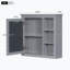 Armoire de salle de bain murale 30 po x 28 po avec miroir, 3 tablettes ouvertes-308531984