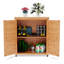 Banc de rempotage avec armoire de rangement et plateau de table en métal-111475312